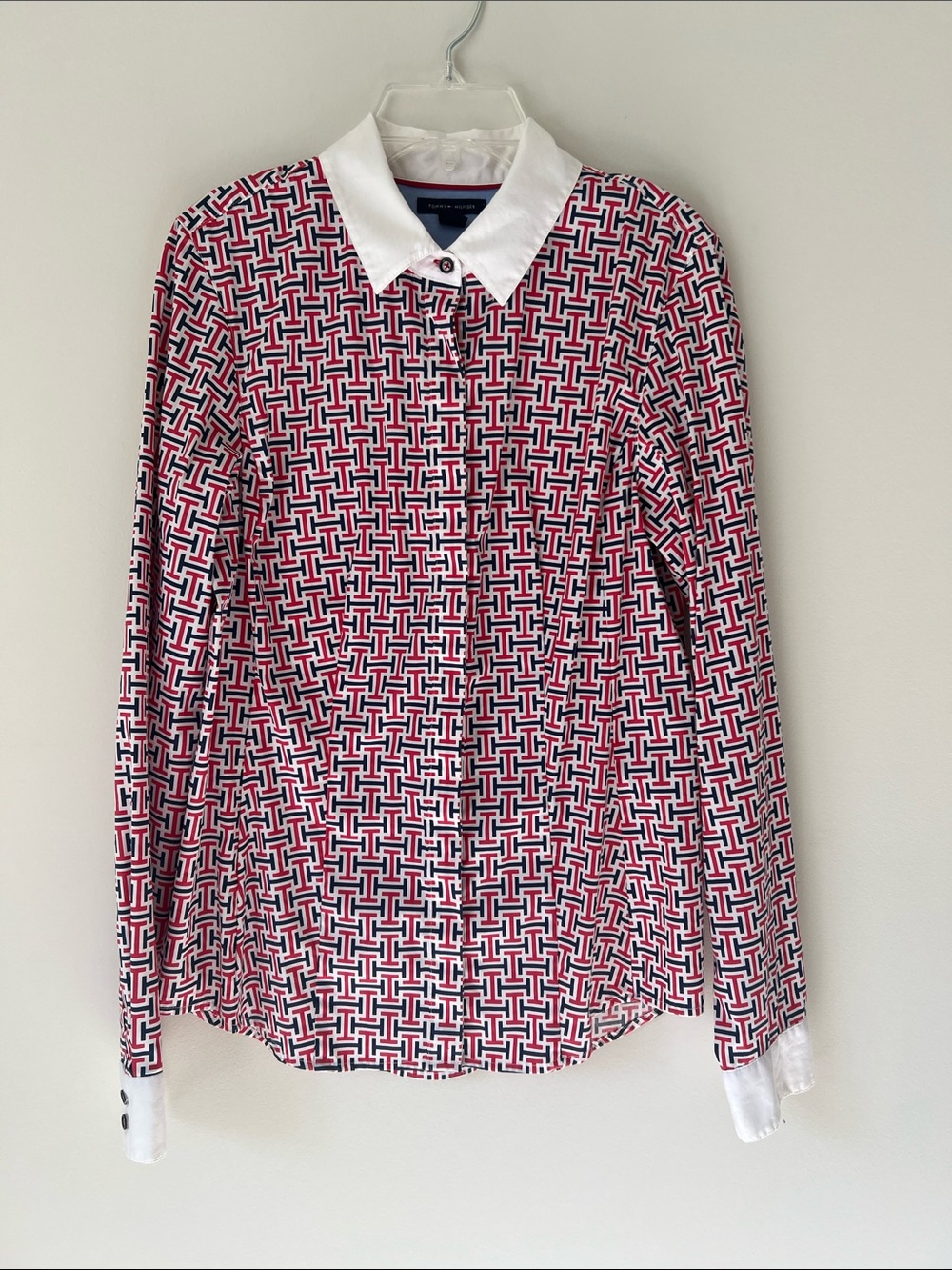 Tommy Hilfiger Women's Geometric Print Button-Down Shirt